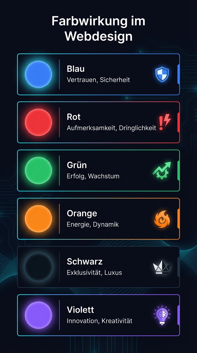 Farbwirkung im Webdesign